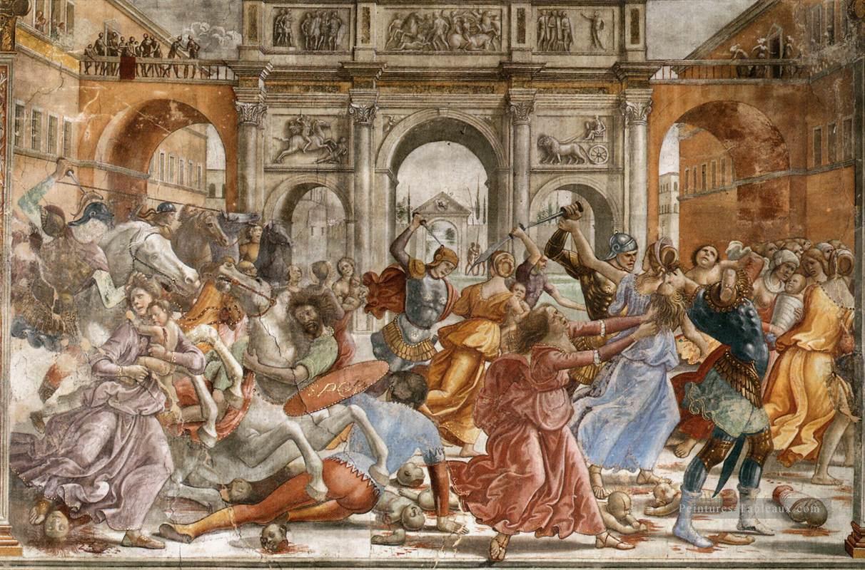 Le massacre des Innocents Renaissance Florence Domenico Ghirlandaio Peintures à l'huile